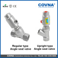 Y type stainless steel SS304 pneumatic angle seat valve